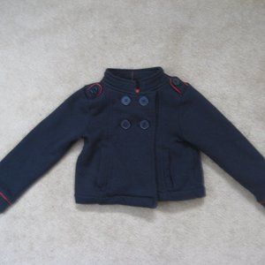Joe Fresh, cute as a button Girls 4 year toddler, navy blue with red trim